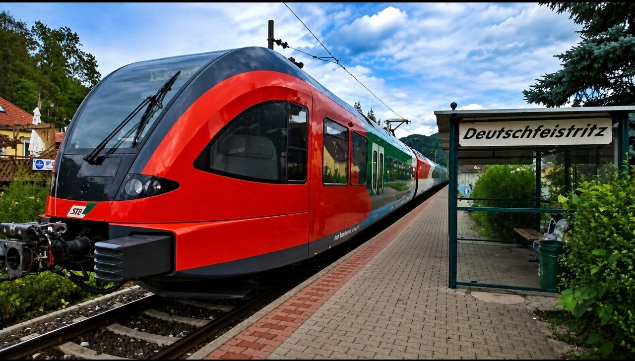 S-Bahn-Linie S11 am Bahnhof Deutschfeistritz